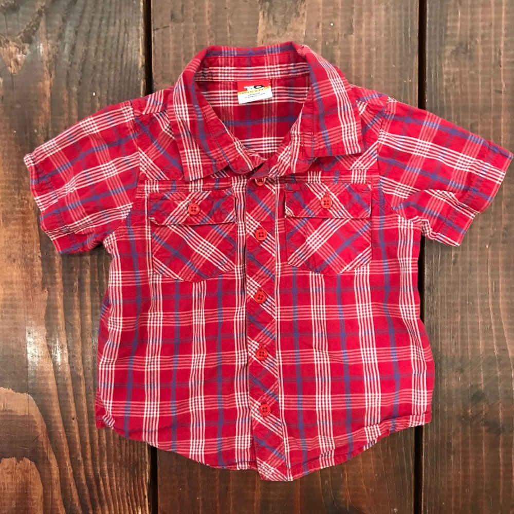 Plaid Button-down T
